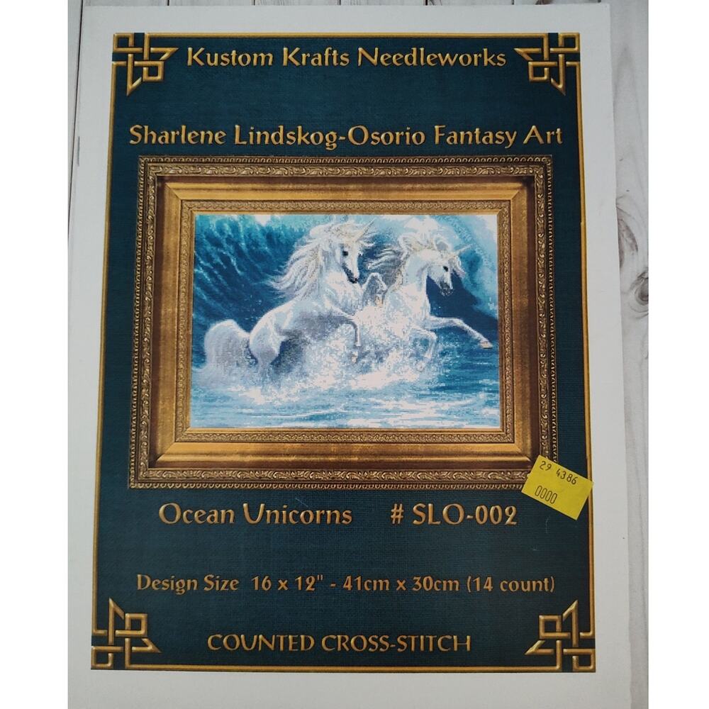 Kustom Krafts Ocean Unicorns Lindskog-Osorio Fantasy Art Cross Stitch Pattern